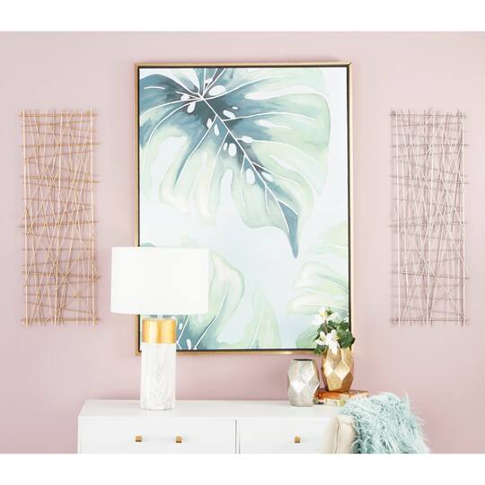 CosmoLiving by Cosmopolitan Gold & Silver Metal Modern Abstract Wall Decor Set